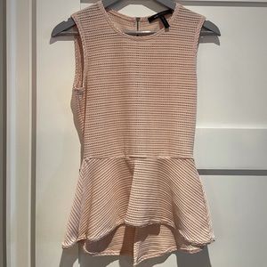 BCBG Pale pink peplum top - Size Small